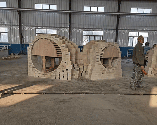 熱風(fēng)爐燃燒口組合磚，紅柱石磚